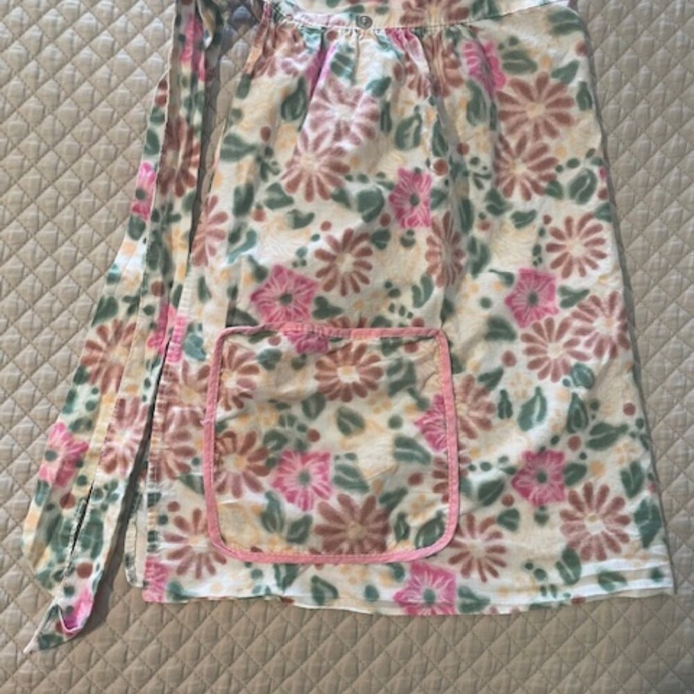 Vintage Half Apron with Pocket & Tie
